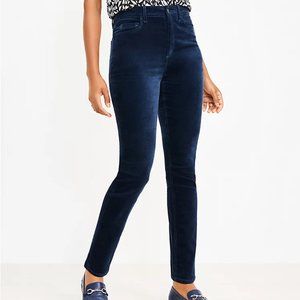 Loft Petite Velvet Skinny Pants